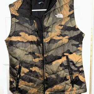 The North Face camo vest
